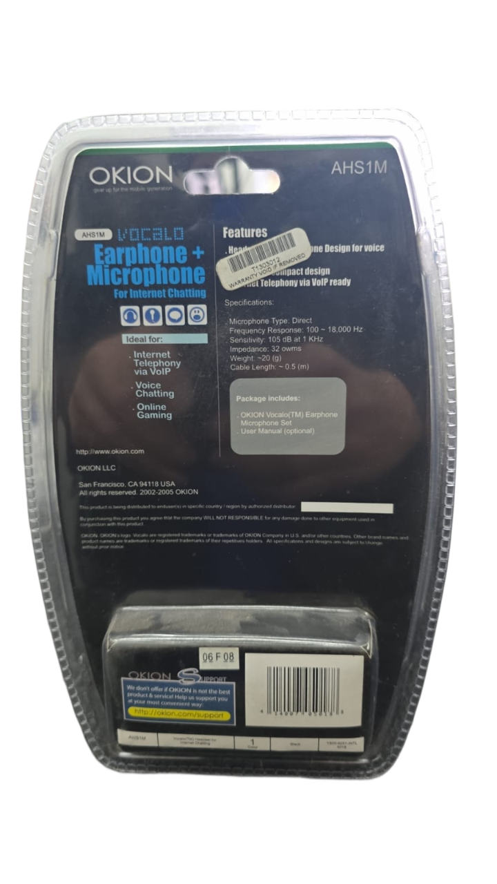 Okion AHS1M Volcalo Earphone & Microphone - Image 2