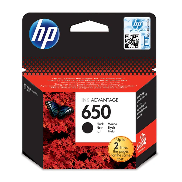 HP 650 Black Ink Cartridge (CZ101AE)